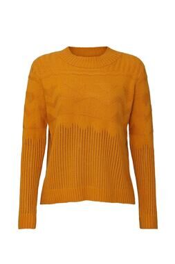 One Grey Day Wool Blend Golden Orange Crewneck Knit Murphy Pullover Sweater S